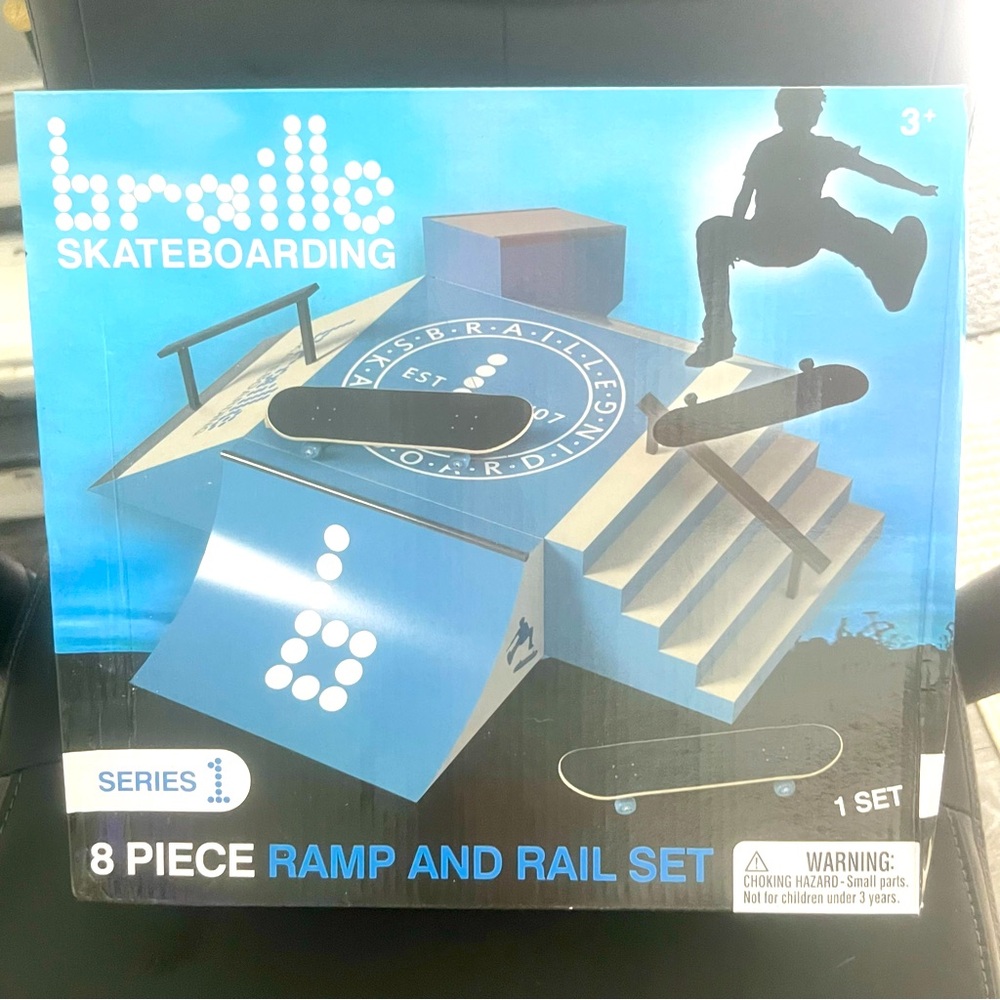 Braille skatepark toy set. New in box!